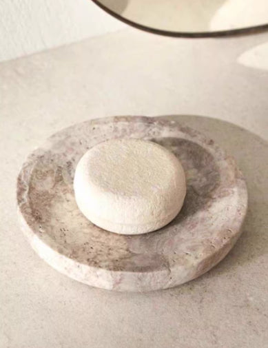 Travertine Lotion Bottles with Vanity Tray