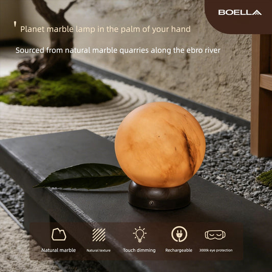 Alabaster Table Lamp, Natural Stone