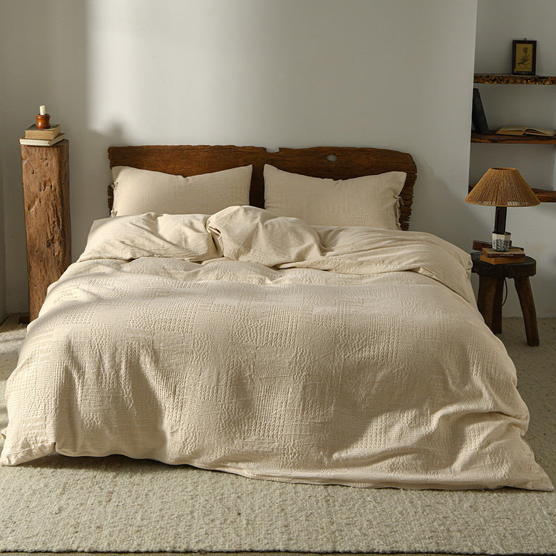Gauze Weave Fitted Duvet Cover