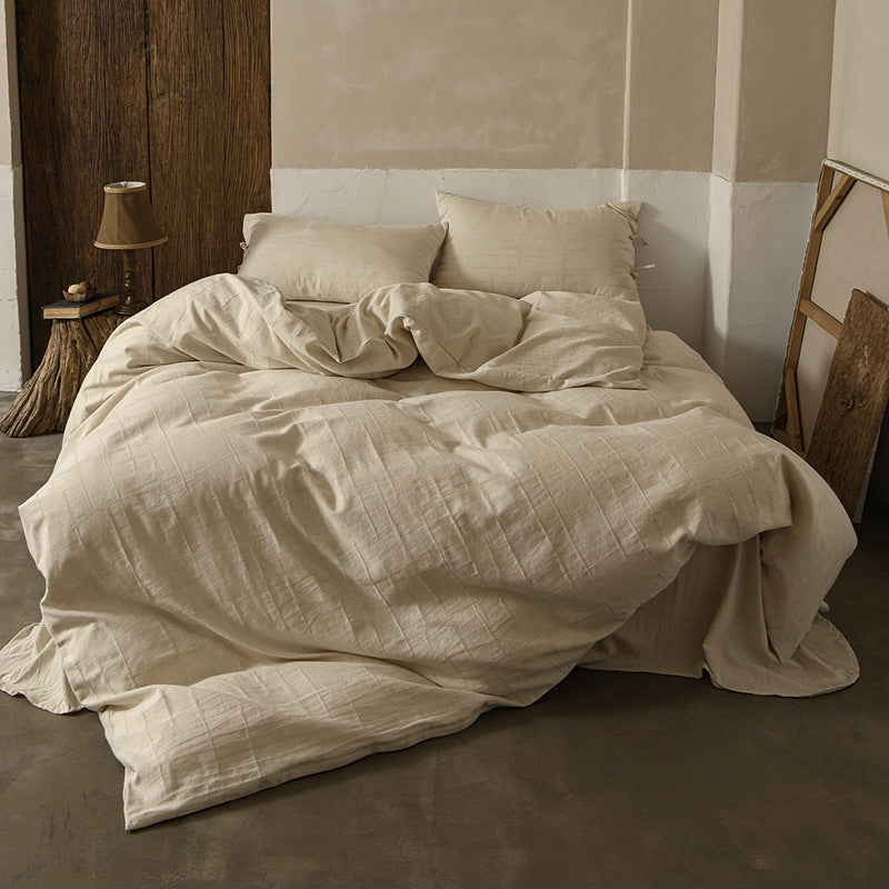 Gauze Weave Fitted Duvet Cover