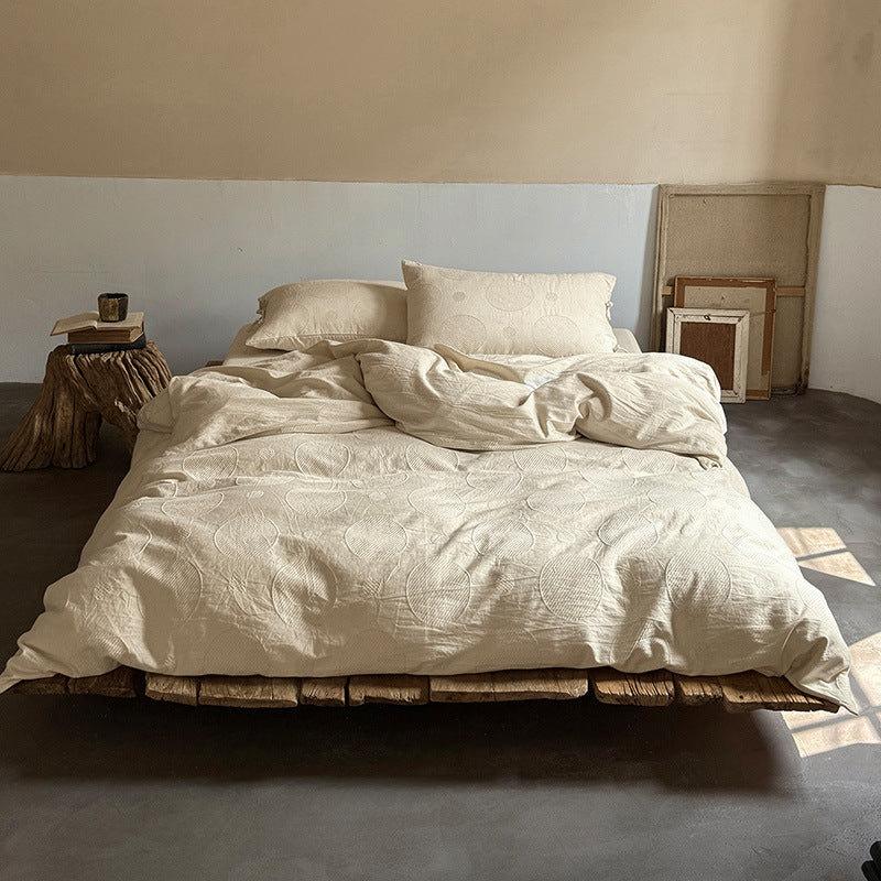 Gauze Weave Fitted Duvet Cover