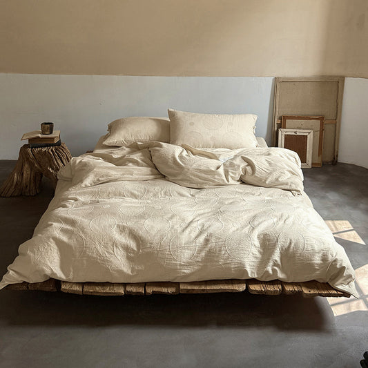 Gauze Weave Fitted Duvet Cover
